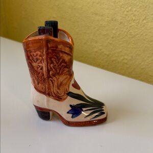 Vintage Cowboy Boot Vase
